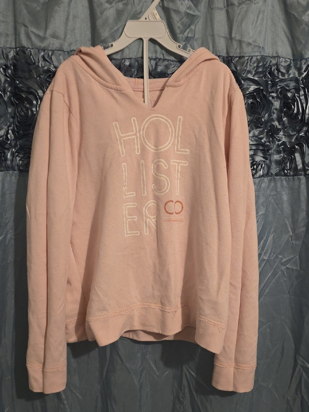 Hollister Light Pink Logo Pullover Hoodie